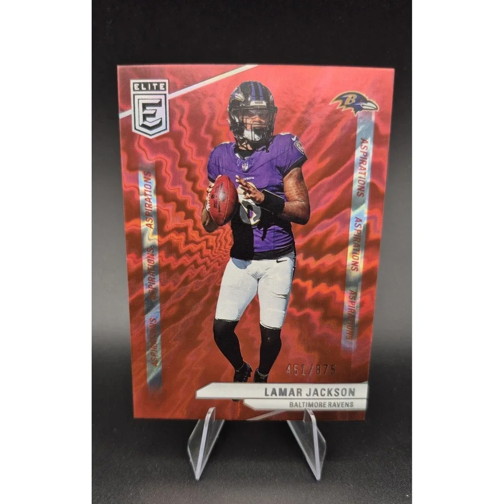 2024 Panini Donruss Elite Lamar Jackson #75 Aspirations Red Shimmer /875 Ravens